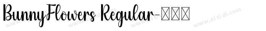 BunnyFlowers Regular字体转换